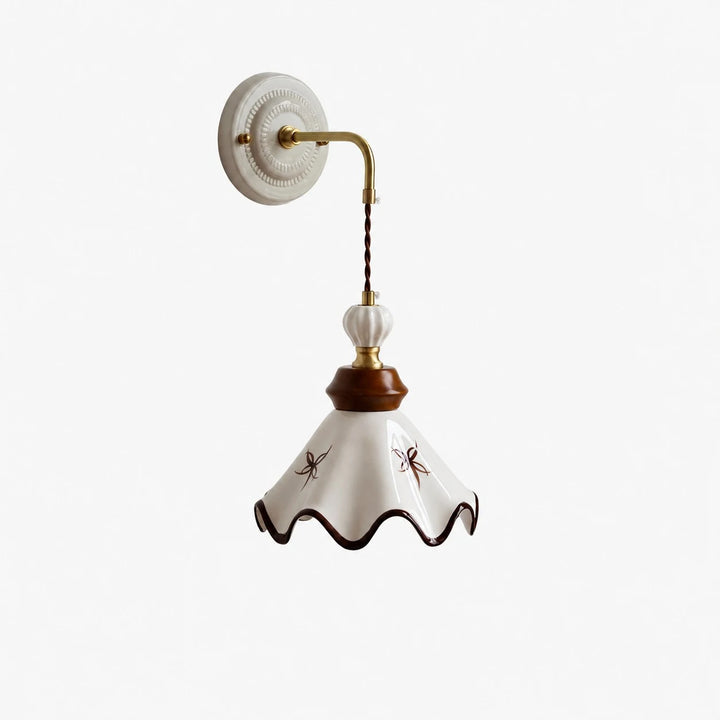 main hand-painted ceramic wall sconce