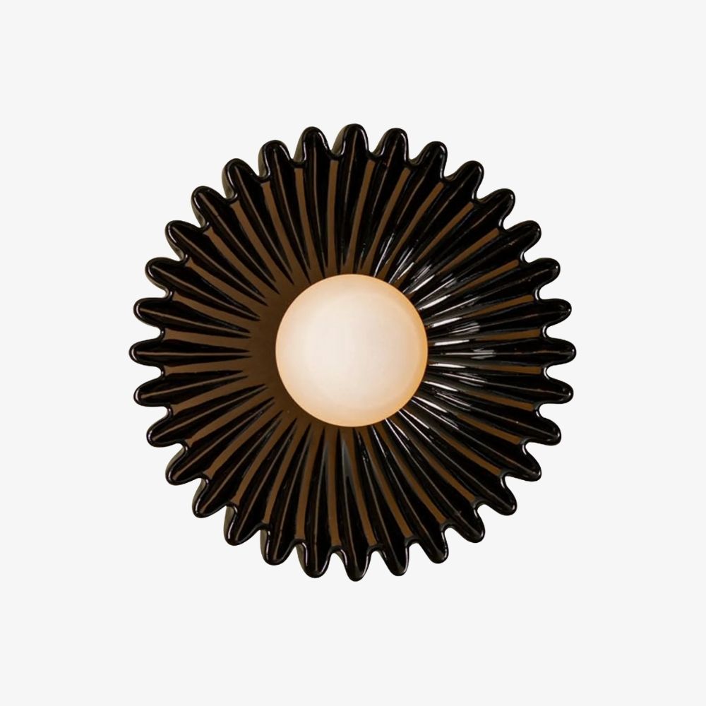Glova Nordic Floral Ceramic Wall Light – Sculptural Accent Wall Lamp for Bedroom, Hallway, Living Room