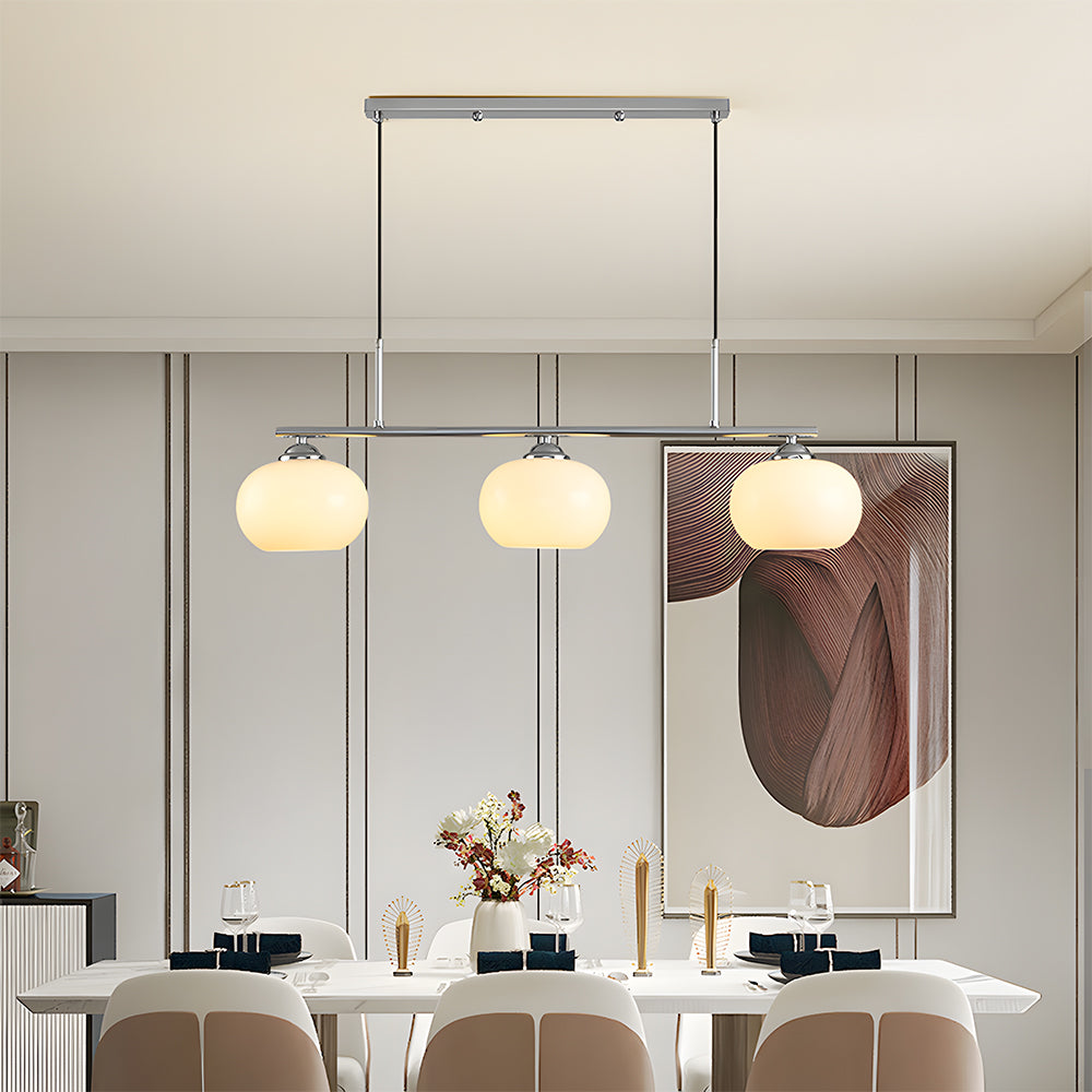 Verstellbare Pendelleuchte - Nordische Hängeleuchte aus Glas für den Esstisch