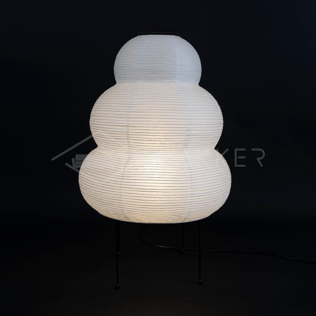 Japanisch inspirierte Papiertischlampe – Maulbeerpapierlampe fürs Schlafzimmer