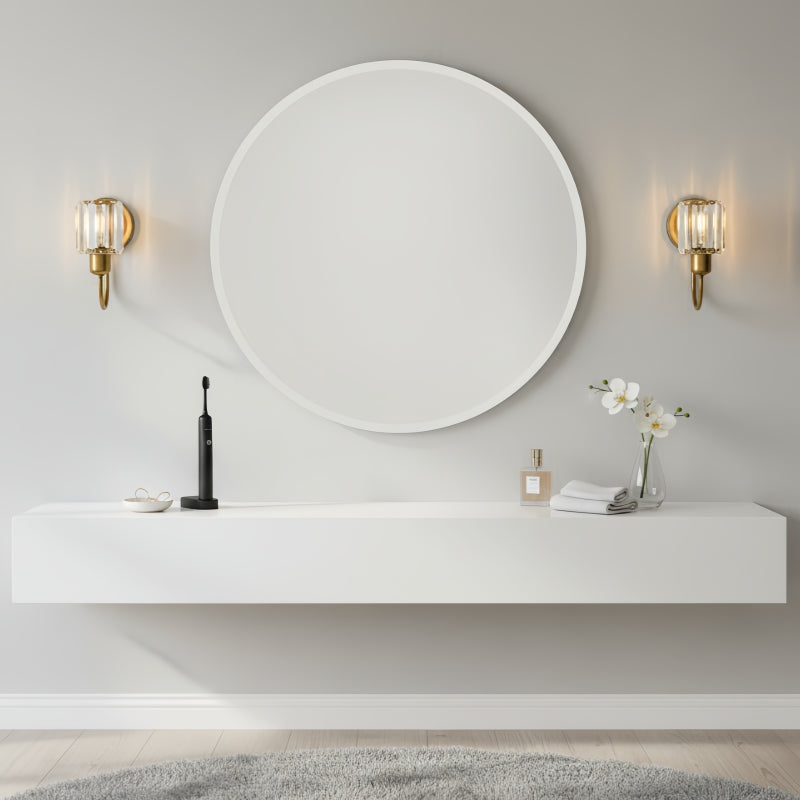 Tracian Wall Sconce - Curved Arm with Glass or Linen Shade for Bedroom