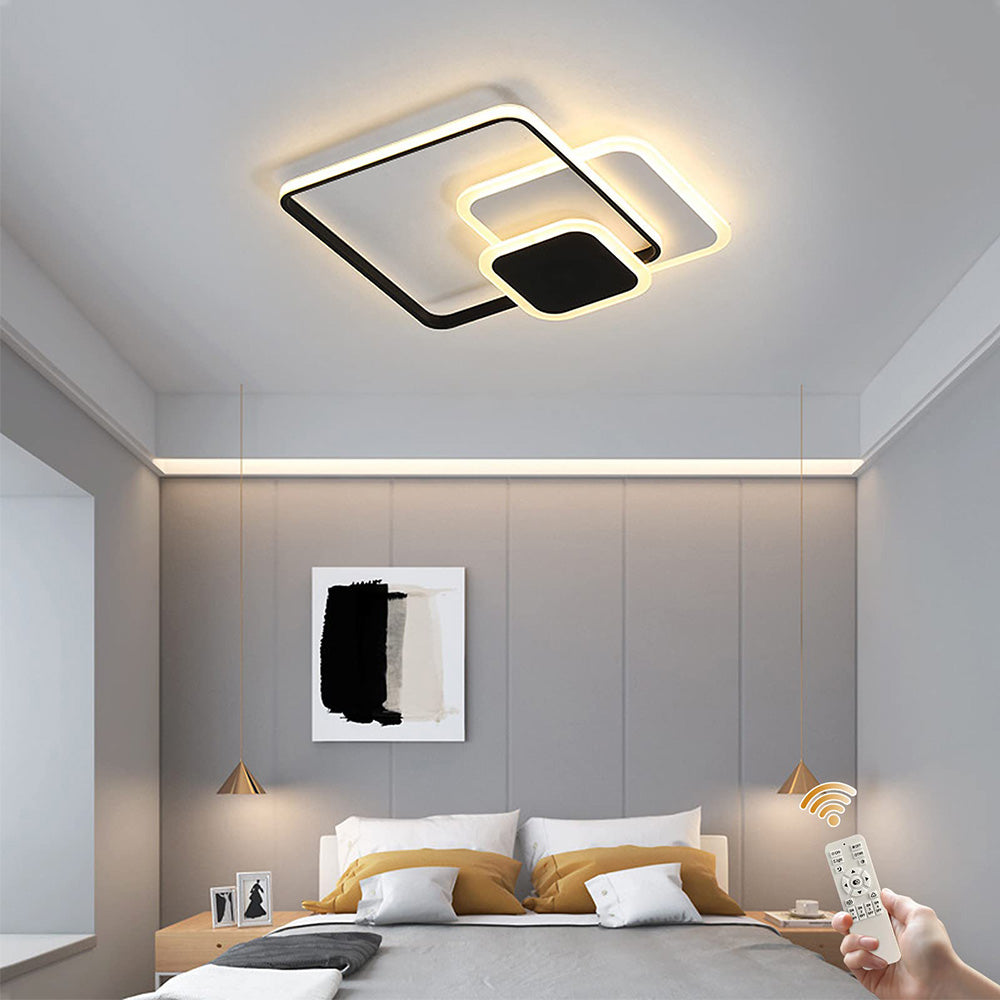 LED Flush Mount Ceiling Lamp - Elegant Acrylic Bedroom Light Fixture