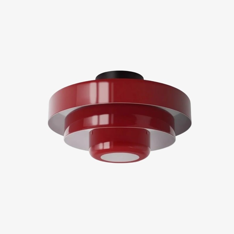 Veleora Bauhaus Three-Tier Colorful Round Macaron Ceiling Lamp - Modern Metal Design for Living Rooms