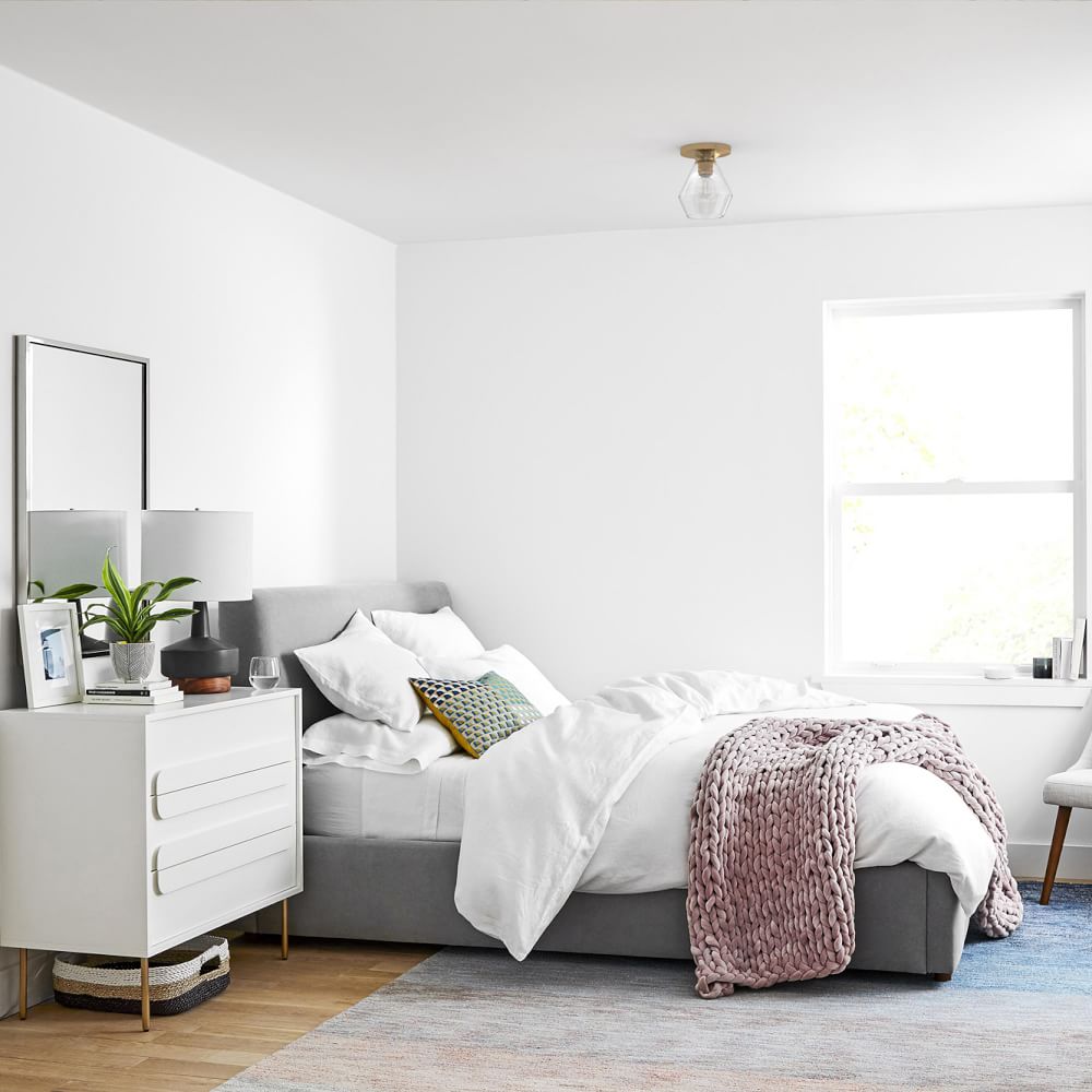 Merin Minimalist Sleek Geometric Glass Flushmount Light