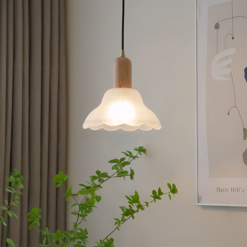 Retro Glass Pendant Light - Creative Bedroom Lighting Vintage
