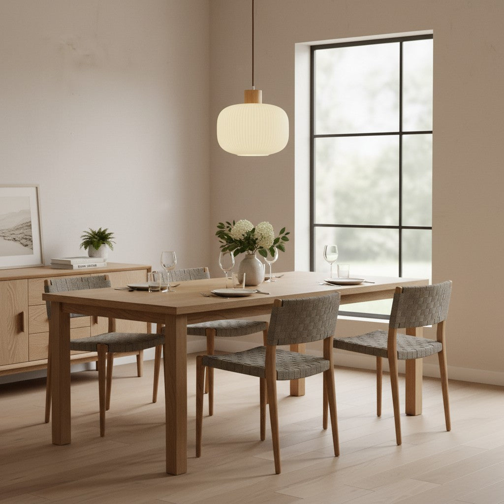 Opalyn Vintage Elegante Pendelleuchte aus milchig-weißem Glas - Beleuchtung für das Esszimmer