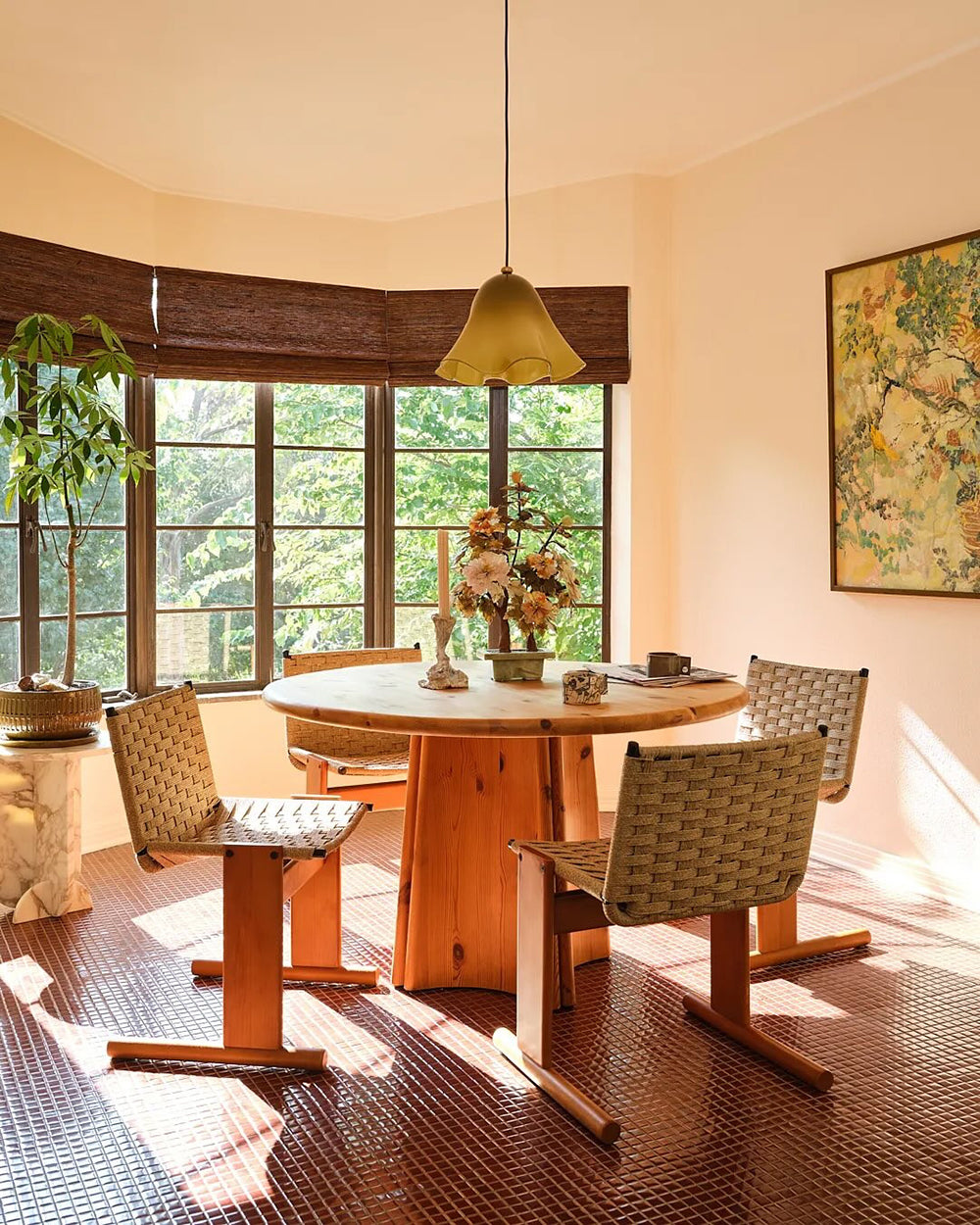 Bellina Kunstvolle Glas-Pendelleuchte – Moderne, von Blüten inspirierte Hänge-Deckenlampe