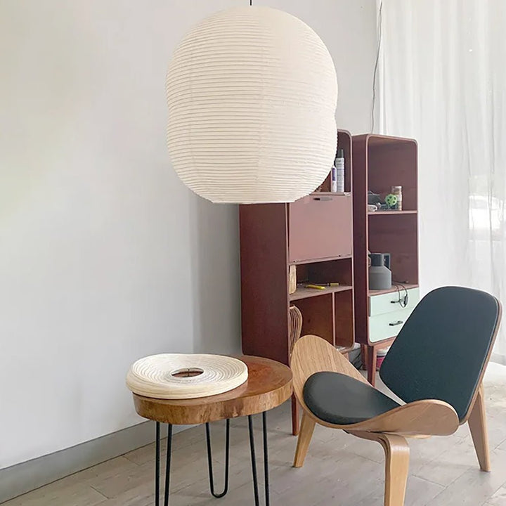 Washi-Papier-Mini-Pendelleuchte – Lampe im japanischen Stil für das Wohnzimmer