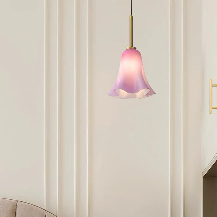 Bauhaus Pendant Light - Retro Glass Flower Design for Bedroom