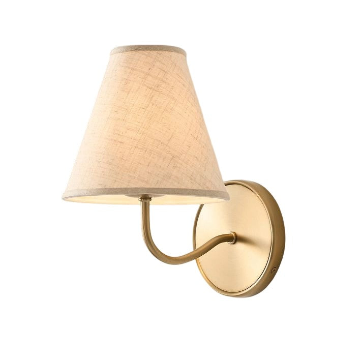 Fibura Sleek Metal Linen Shade Wall Light - Wall-Mounted Art