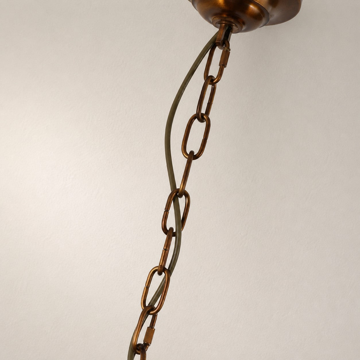 Brass Flower Glass Chandelier