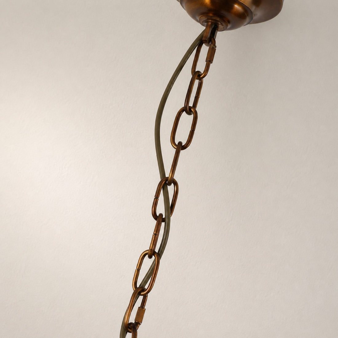 Brass Flower Glass Chandelier