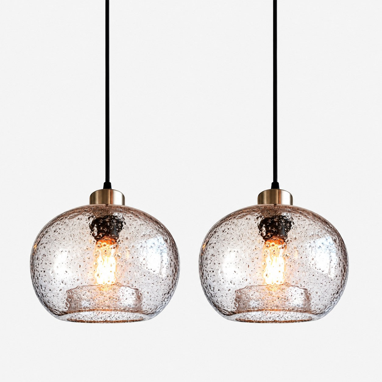 Modern Rustic Glass Pendant Light for Dining Room