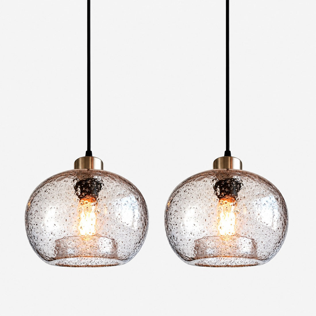 Modern Rustic Glass Pendant Light for Dining Room