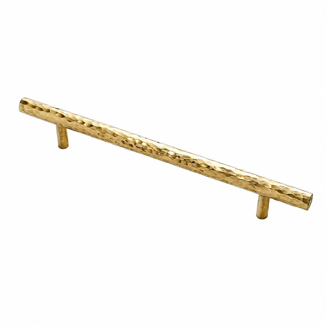 Natural Brass hammered bar pull with 8.8 inch or 224 mm centers