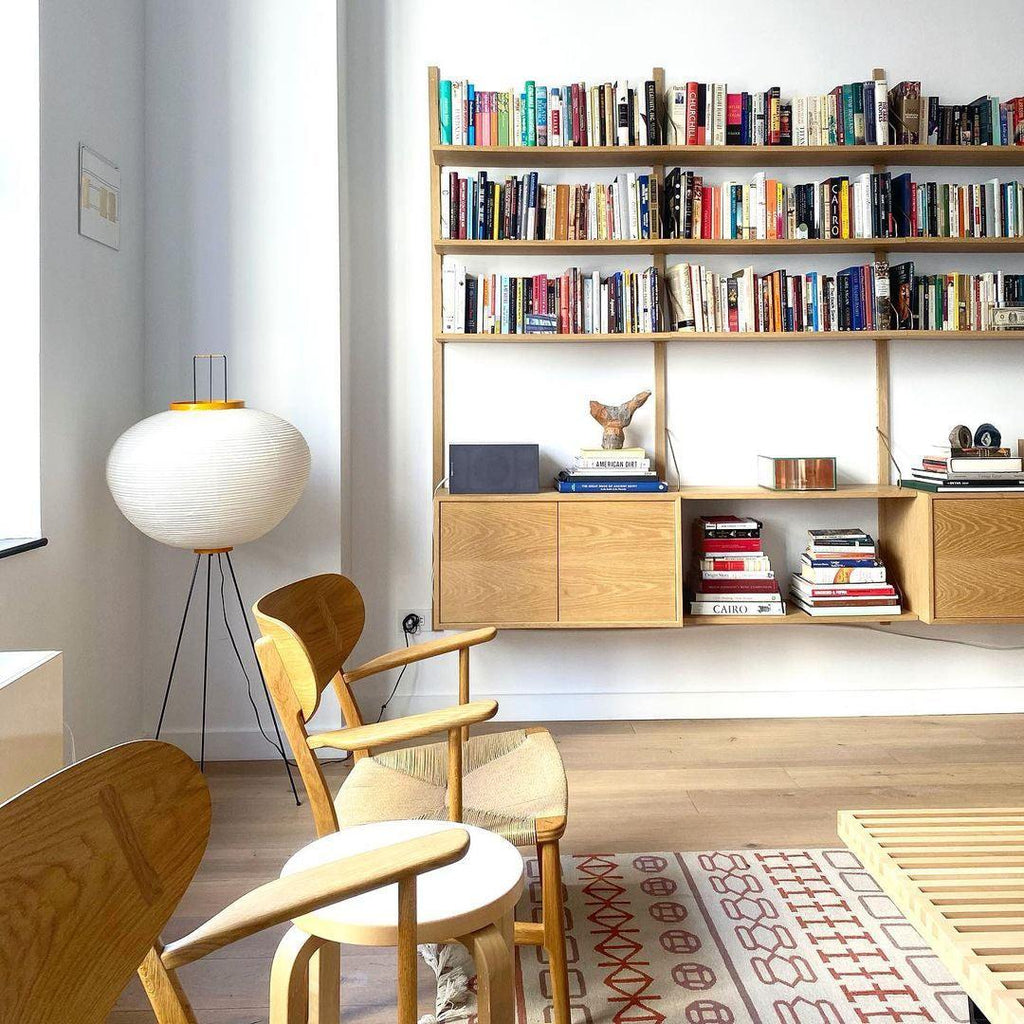 Rice Paper Floor Lamp - Bamboo Frame Soft Light for Living Room