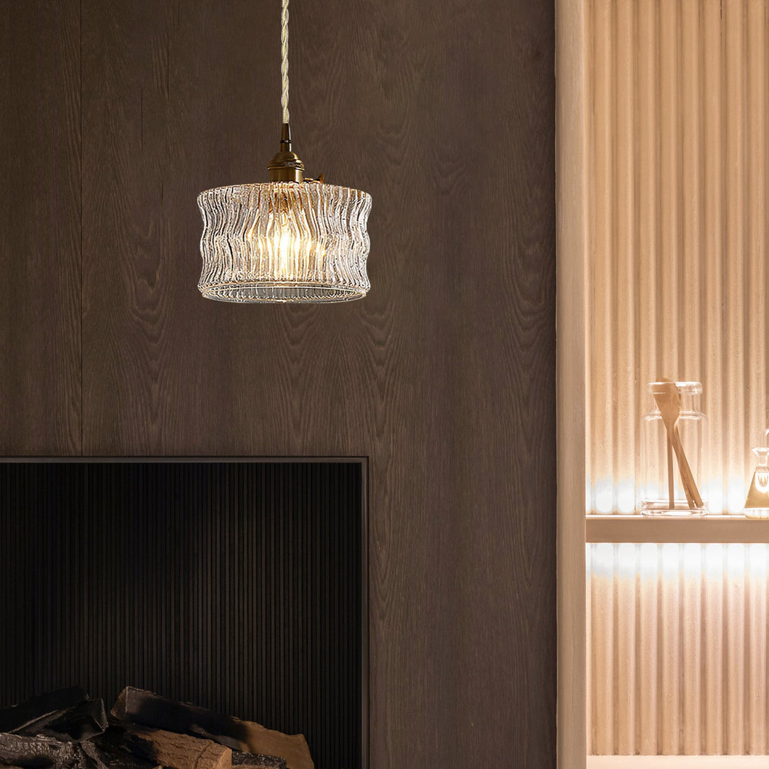 Modern Glass Shade Pendant Fixture - Classy Light for Dining Living