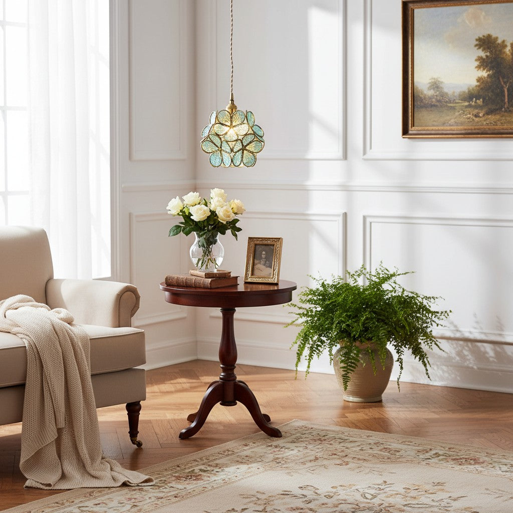 FloriVitre Pendant Light with Petal Silhouette - Vintage Style Lighting for Home Spaces