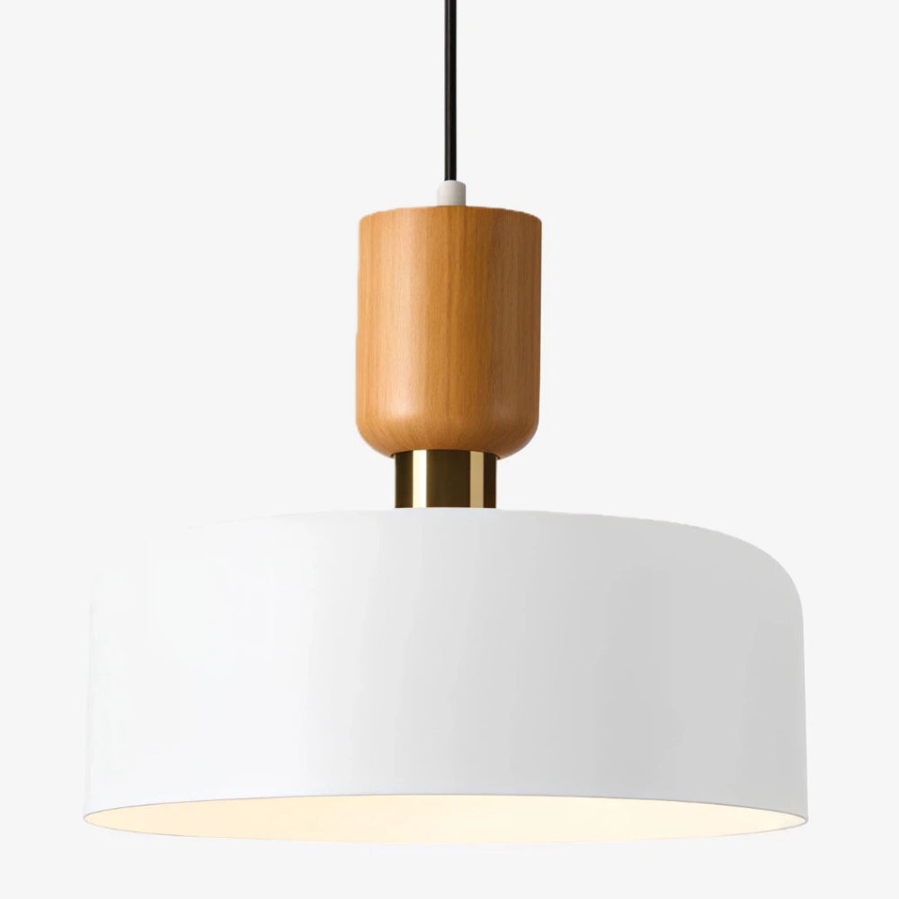 Orbulis Natural Wood Grain Circular Pendant – Modern Minimalist Light for Islands and Foyers