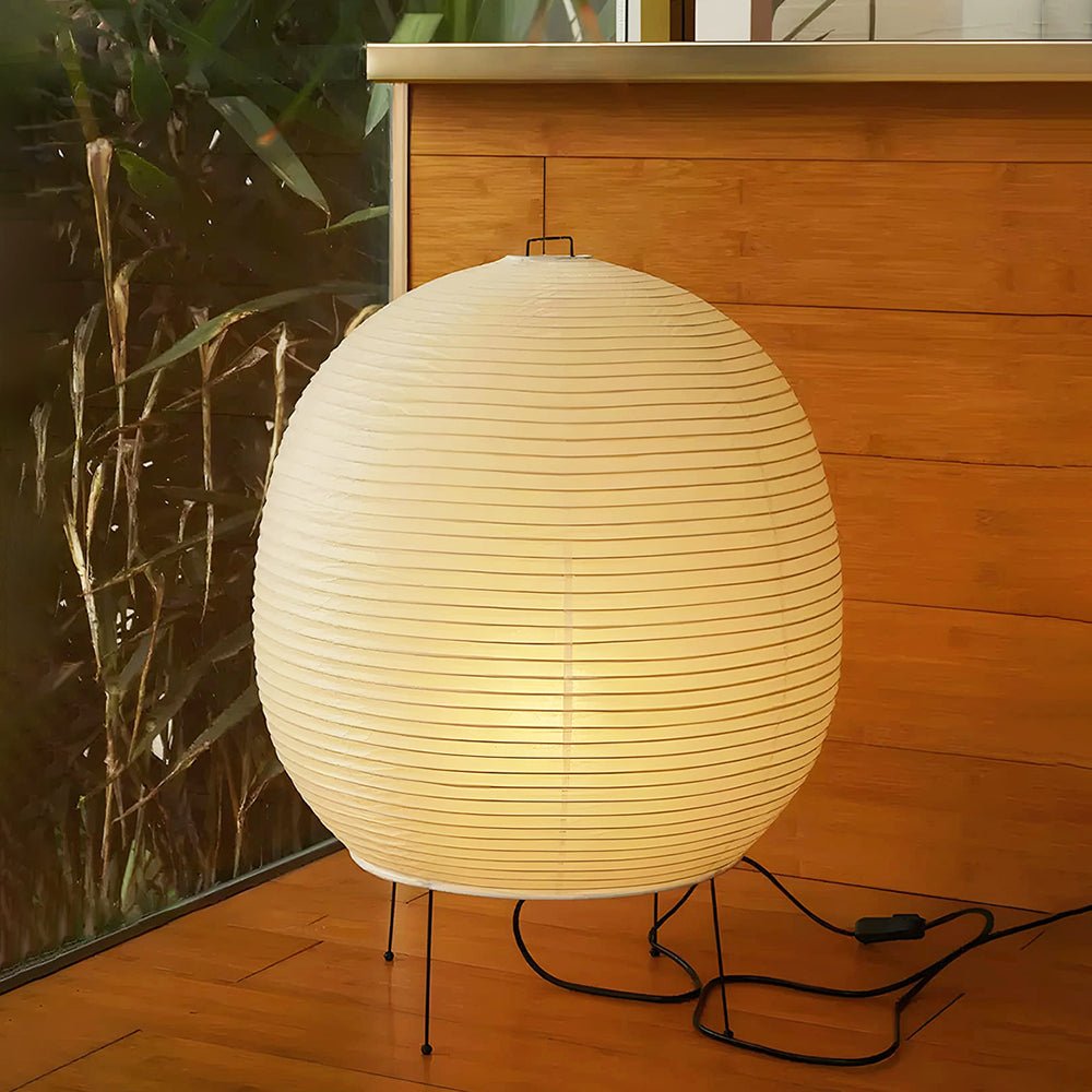 Tischlampe aus Reispapier – Sanftes Umgebungslicht für moderne Innenräume