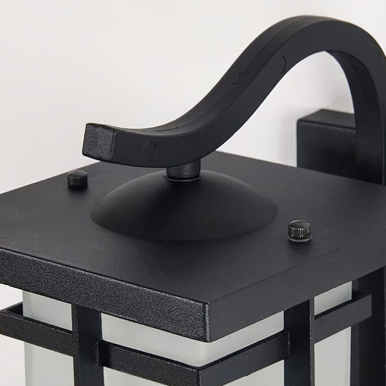 Lantern Wall Lamp - Frosted Outdoor Light for Porch & Patio