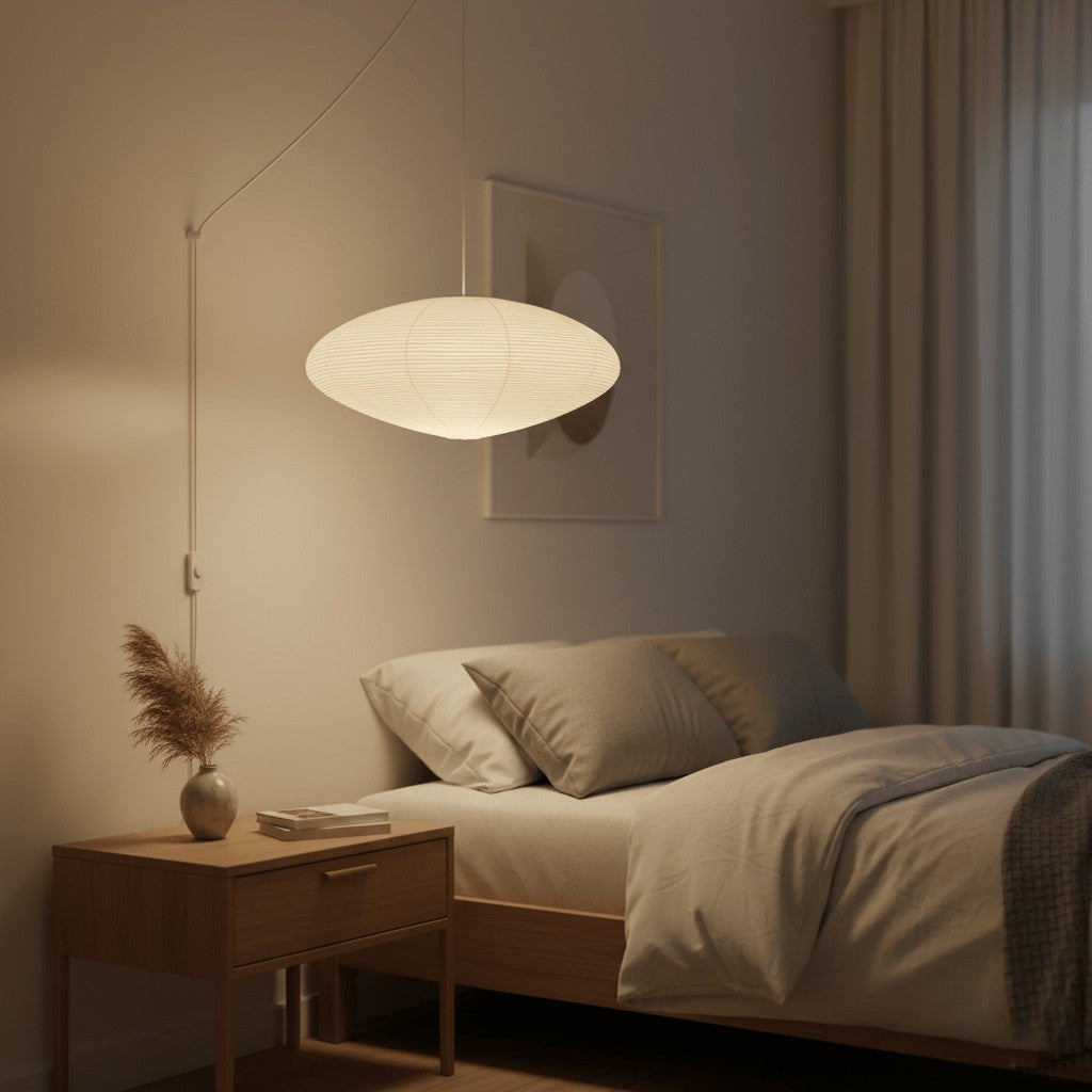 Mulberry Paper Plug-In Pendant Light