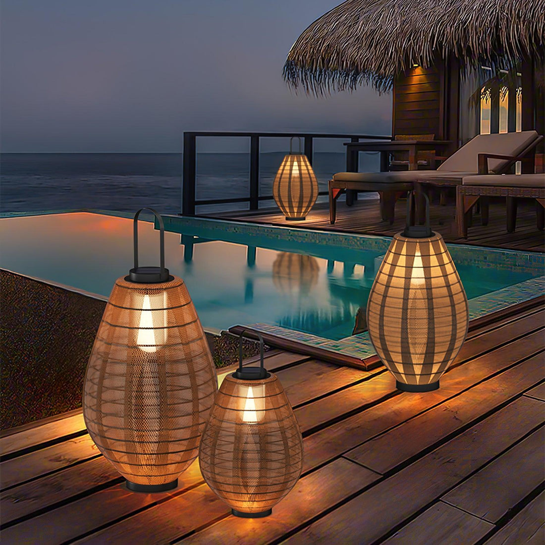 Mesh Beacon Outdoor Lamp - Waterproof Teardrop Stainless Steel Light