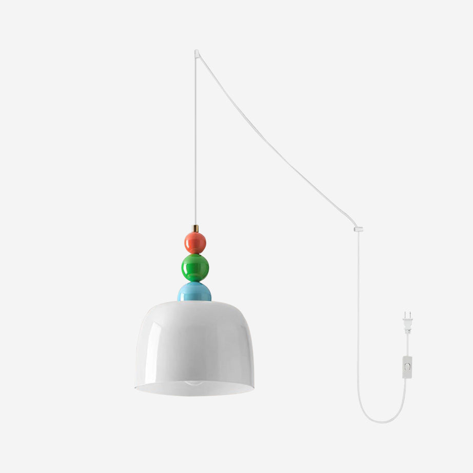 Colorful Beaded Glass Plug-In Pendant