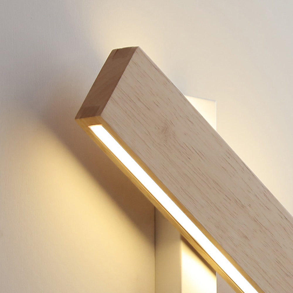 Modern Wood Wall Light - Rotatable Fixture for Dining Room