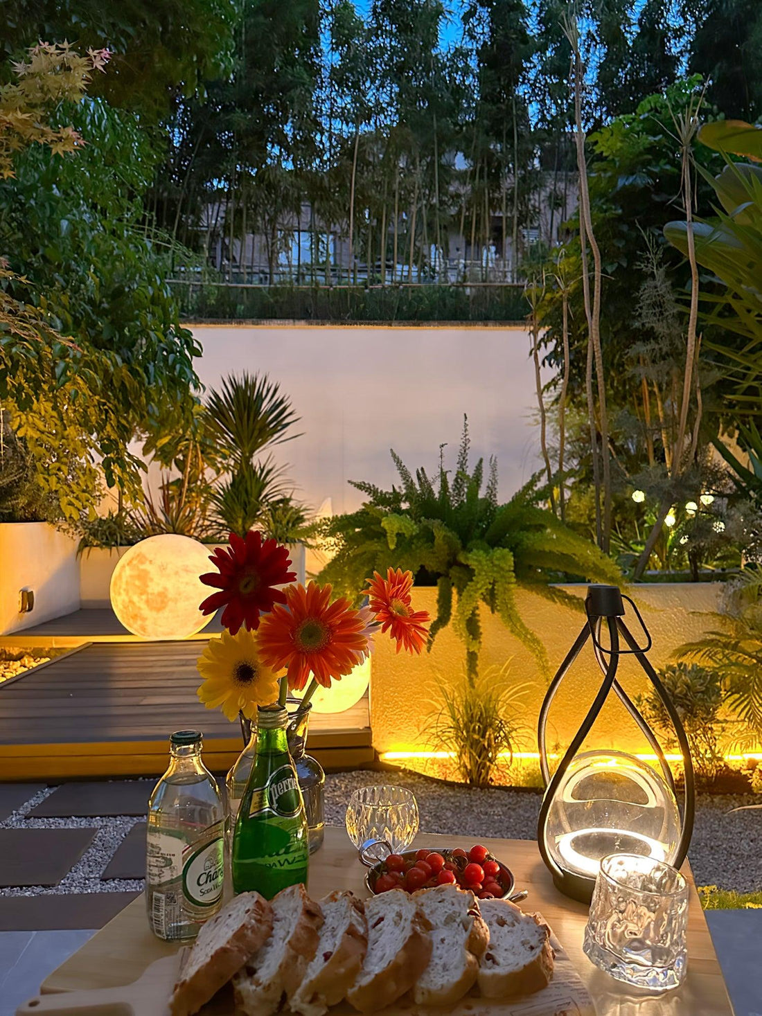 Orb Lantern Table Lamp - Rechargeable LED Light for Indoor & Patio