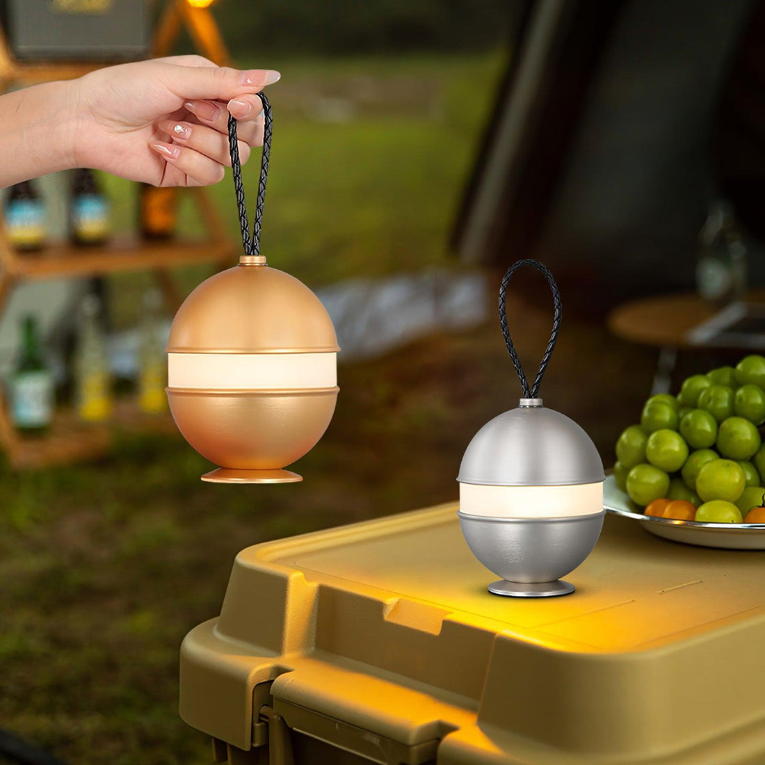 Tragbare Akku-Tischlampe – Touch-Licht für drinnen &amp; draußen