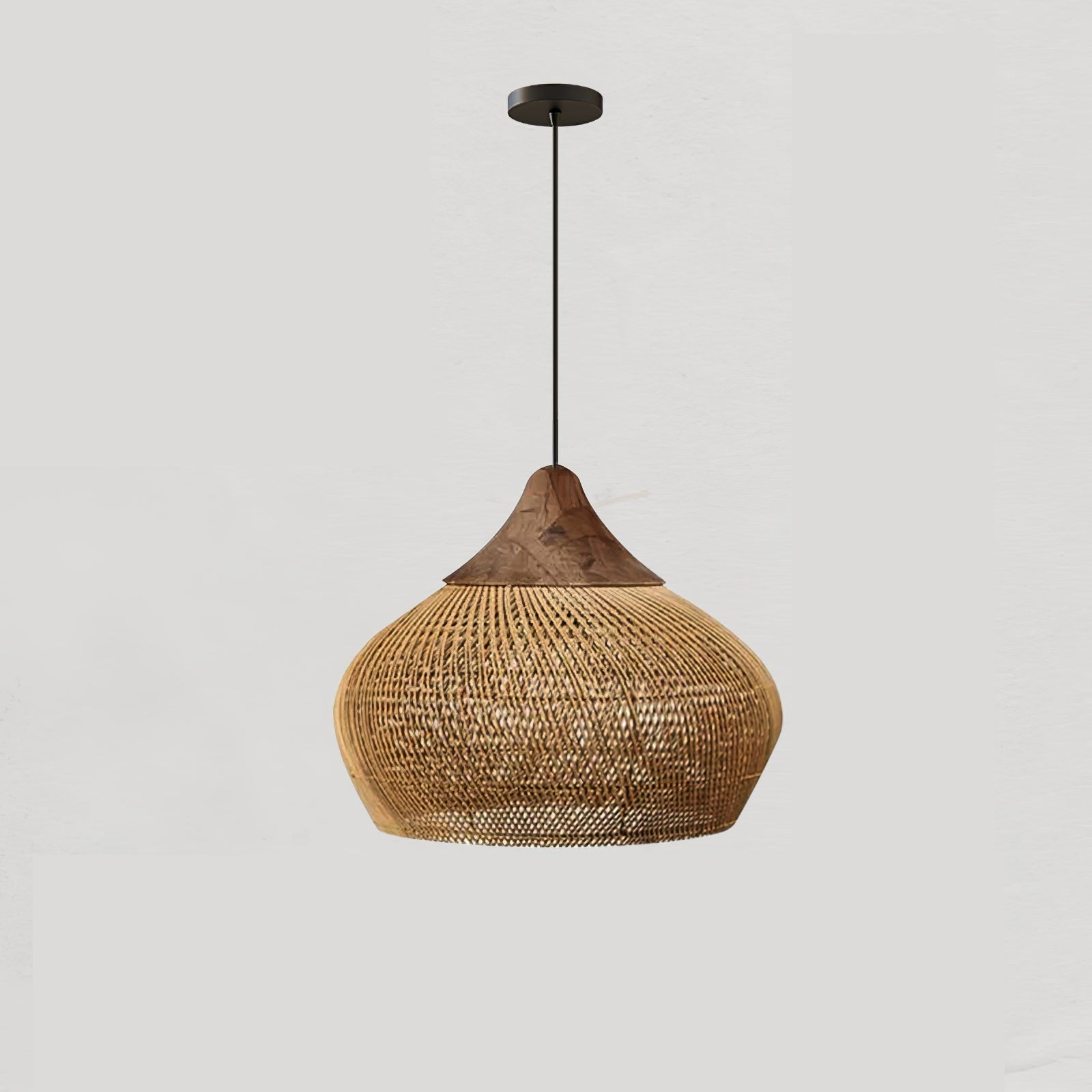 Harp Braided Rattan Pendant Lamp