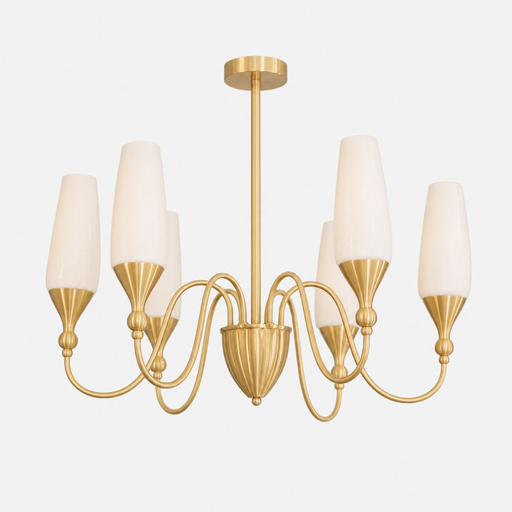 Französischer Glas- und Kupfer-Kronleuchter für das Esszimmer