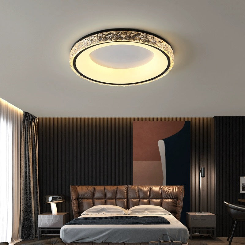 Flush Mount LED Ceiling Light – Round Acrylic Minimalist Fixture