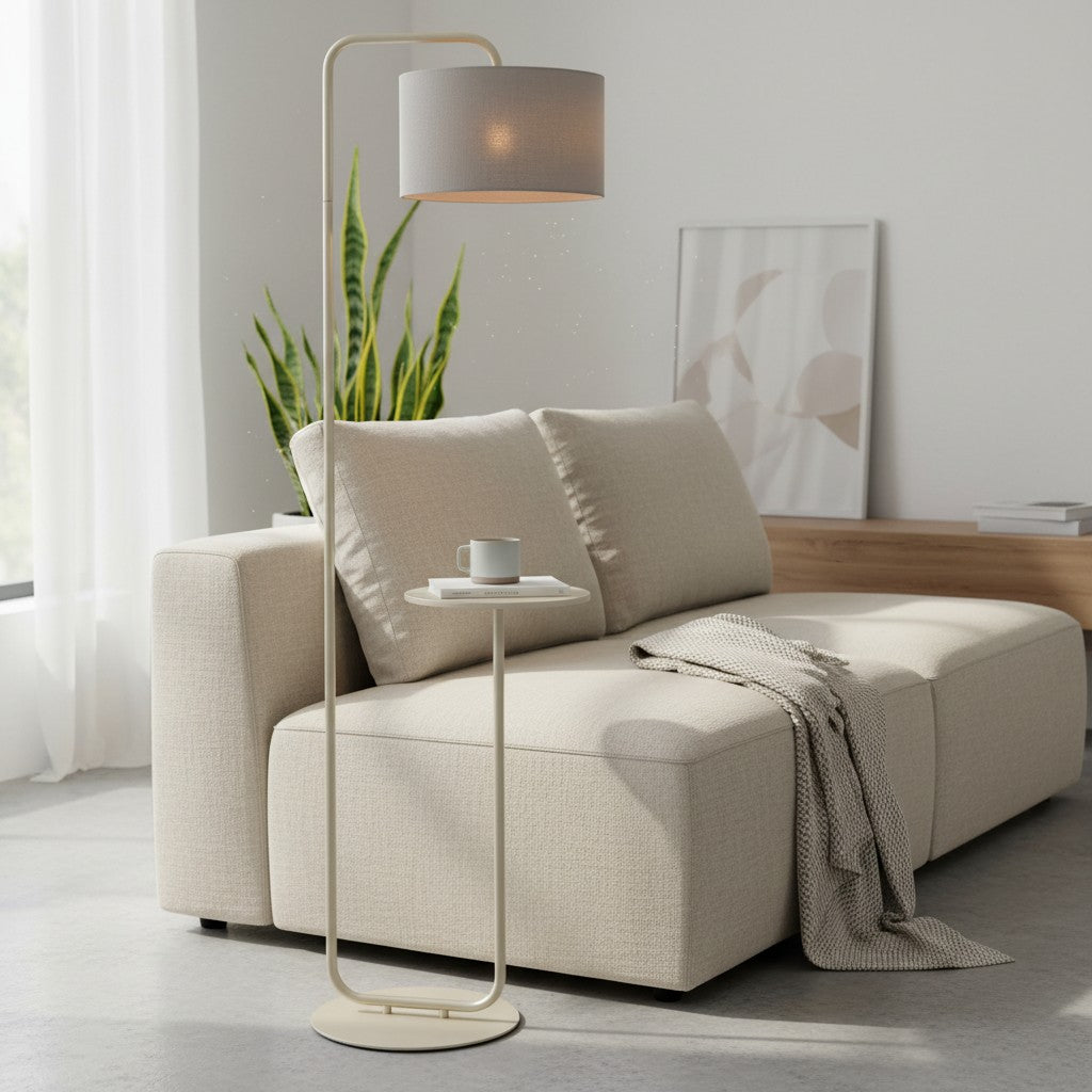 Lirra Multi-Functional Floor Lamp with Table-Top Design – Stylish Standing Lamp for Living Areas
