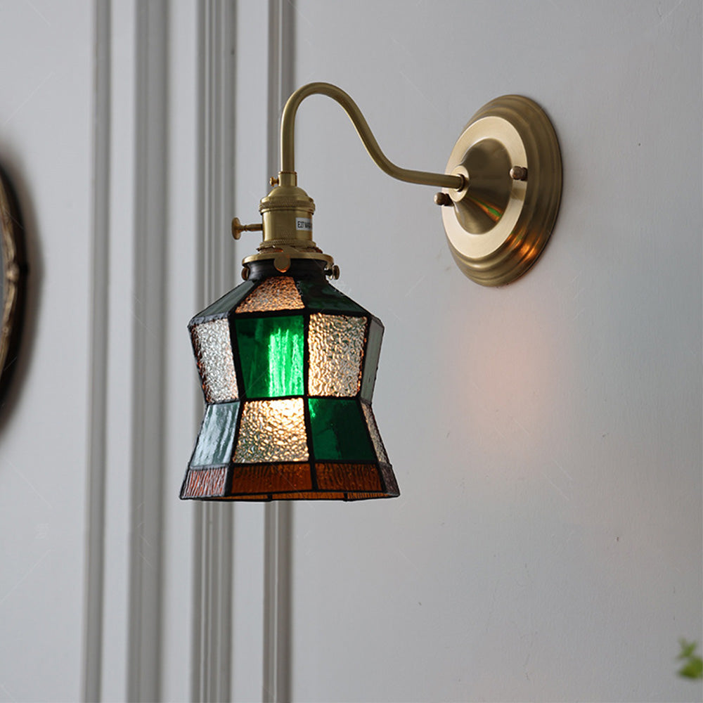Stained Glass Wall Light - Vintage Petal Sconce For Living Room