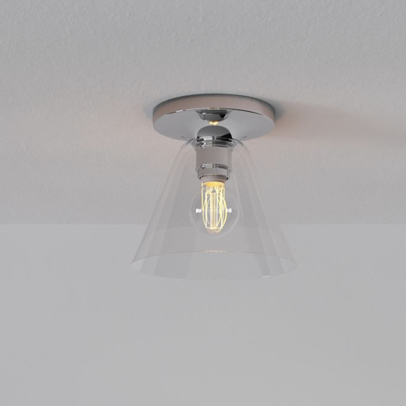 Conica Cone Flush Mount – Glass Ceiling Light for Modern Spaces