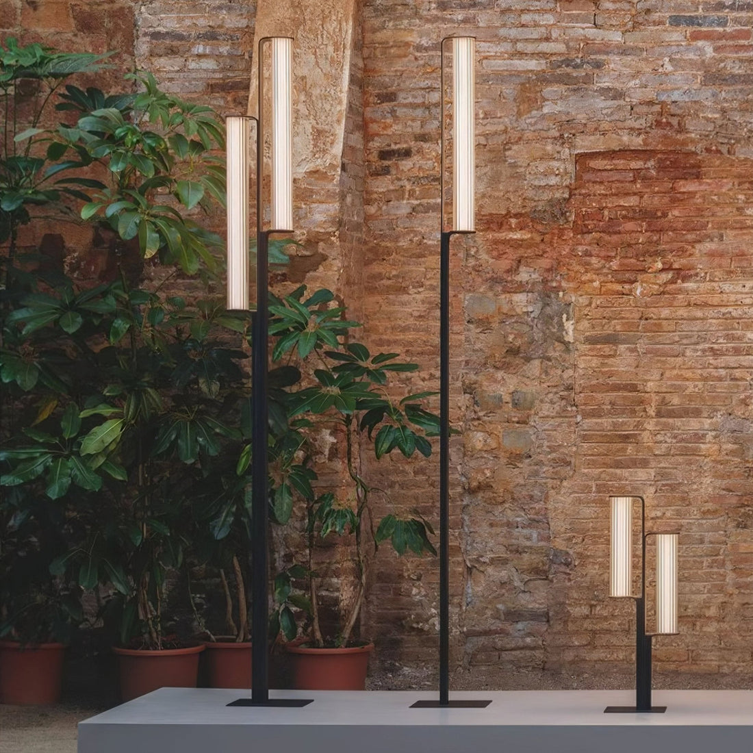 Outdoor Post Lamp - Modern Arc LED Light for Garden, Patio, or Walkway