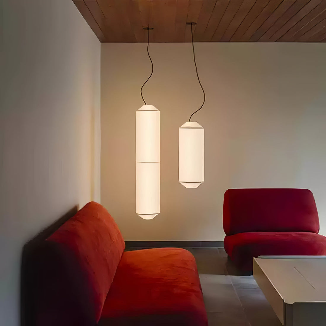 Hängelampe aus Maulbeerseide – Warme LED-Beleuchtung für Wohnzimmer