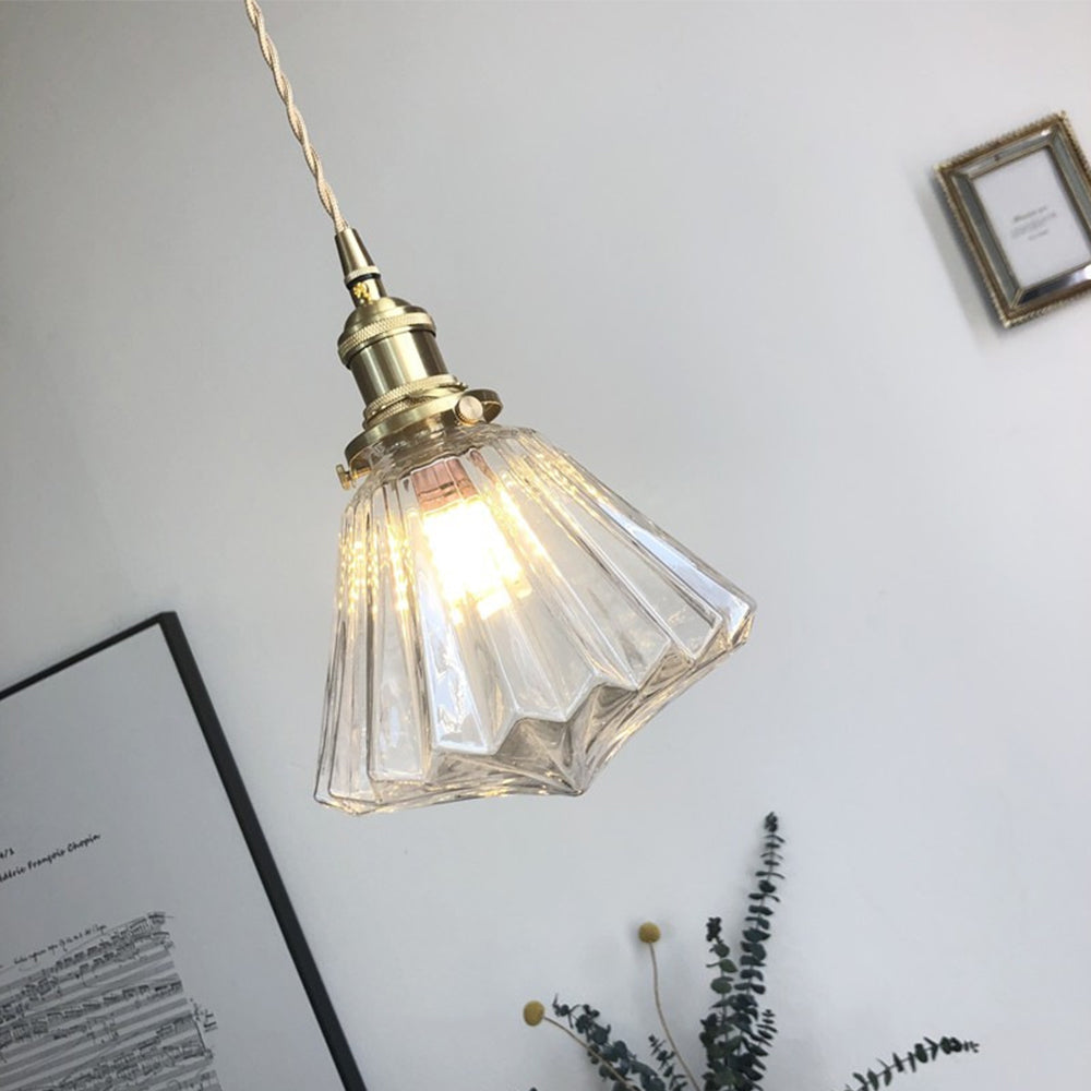 Brass Glass Pendant Light - Elevate Charm Fixture for Kitchen