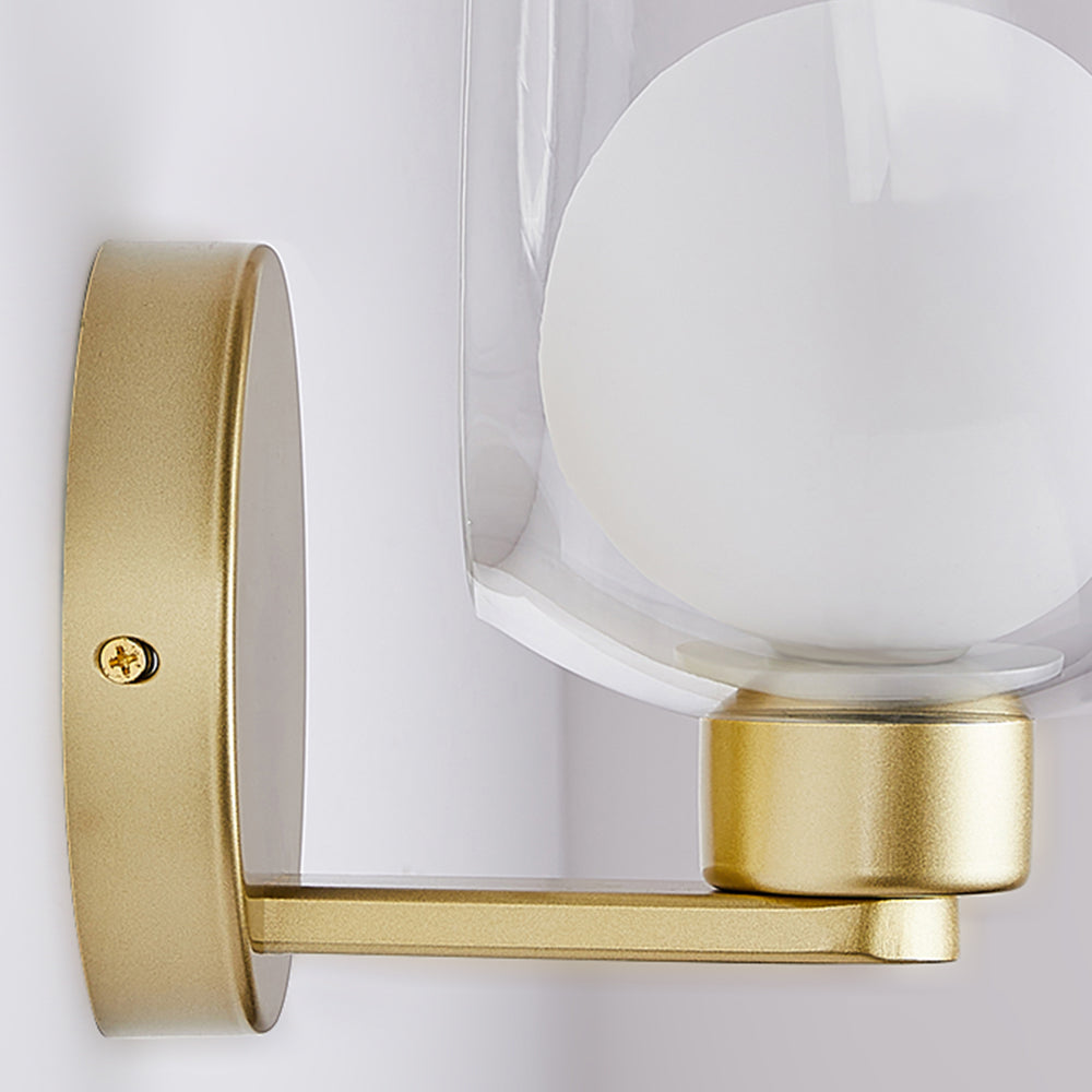 Round Glass Wall Sconce - Modern Living Room Lighting Contemporary
