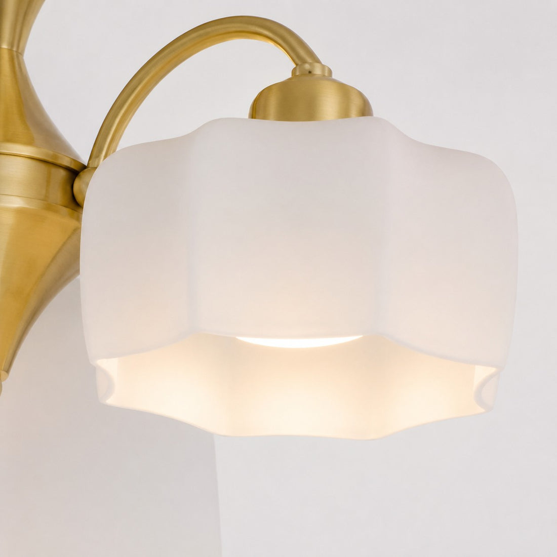 Arden Floral Glass Flush Mount Ceiling Light