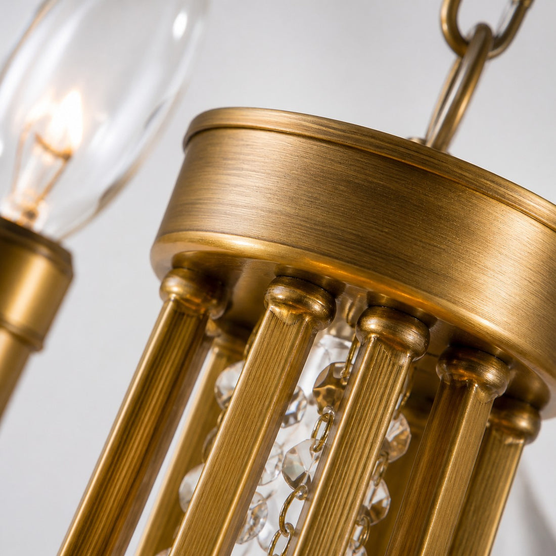 Crystal and Shell Tassel Wall Sconce