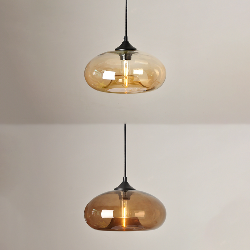 Artistic Glass Pendant Light - Colorful Unique Lamp for Dining Room