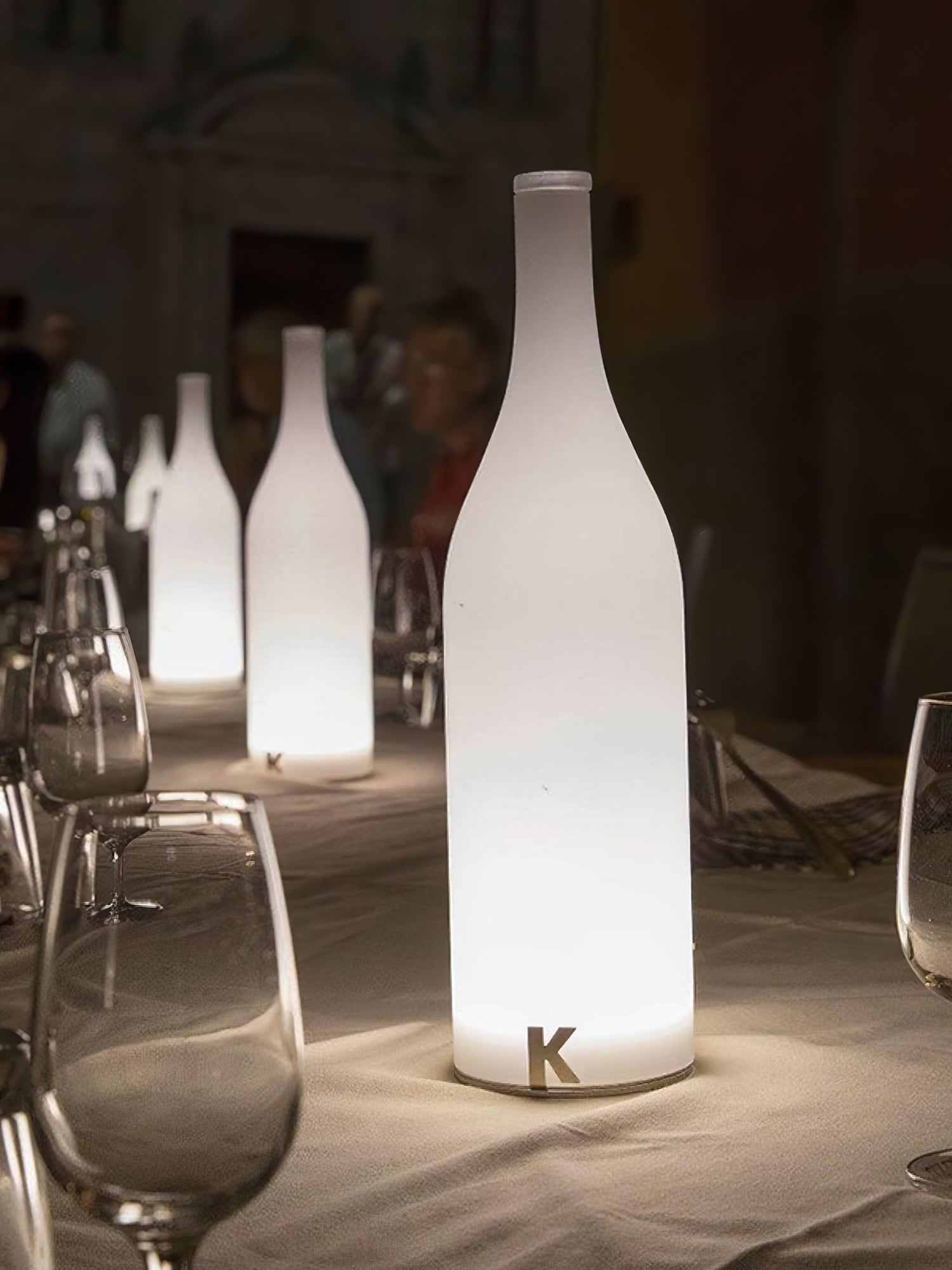 Battery Table Lamp - Modern Glass Light for Dining & Living Spaces