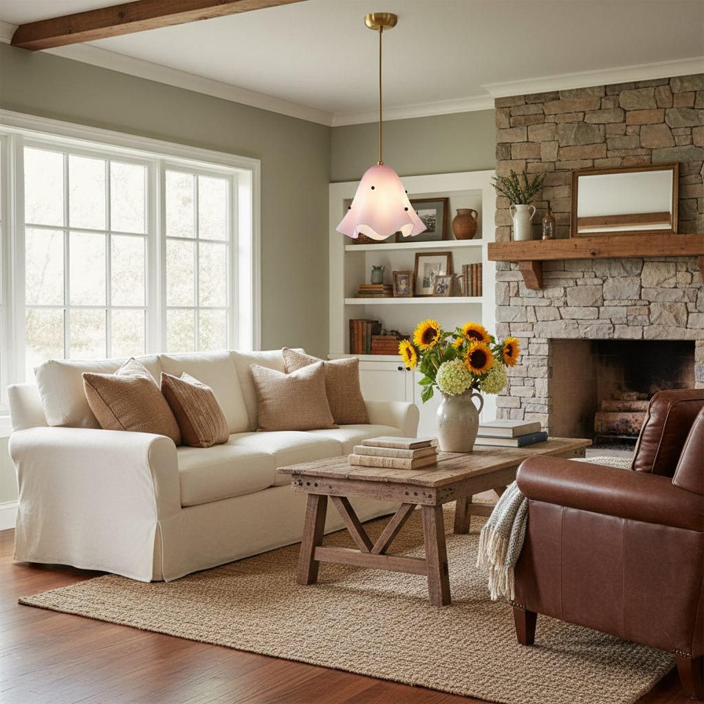 Bellina Kunstvolle Glas-Pendelleuchte – Moderne, von Blüten inspirierte Hänge-Deckenlampe