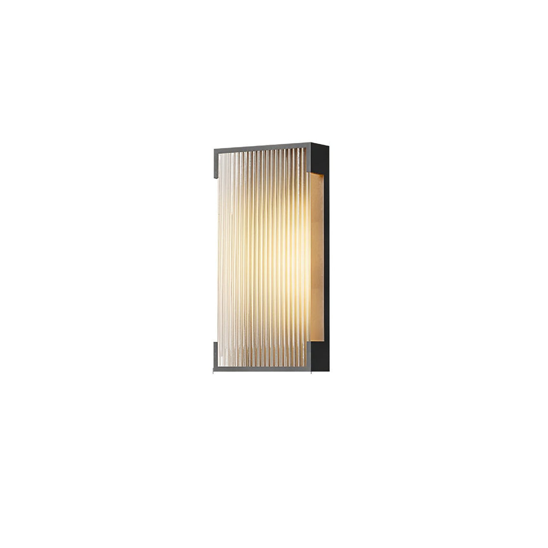 Rechteckige Außenwandleuchte - Moderne schwarze Lampe für Veranda &amp; Garten