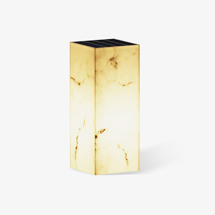 Imitation Marble Outdoor Light - Cube-Shaped Elegant Garden Patio Lamp