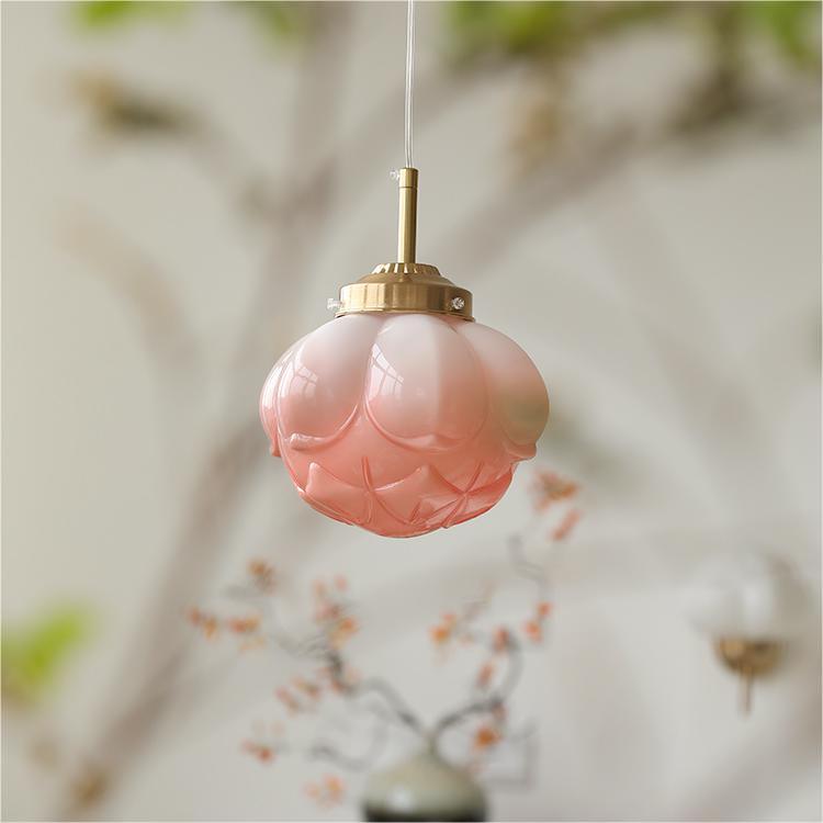 Vintage Art Glass Hanging Lamp - Elegant Home Decor Lighting