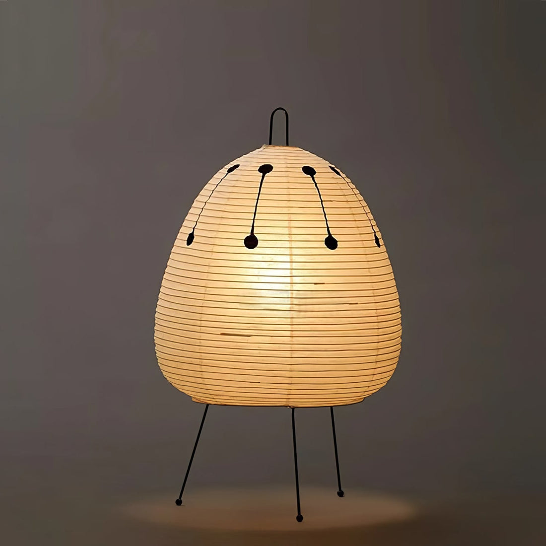 Japanisch inspirierte Papiertischlampe – Maulbeerpapierlampe fürs Schlafzimmer